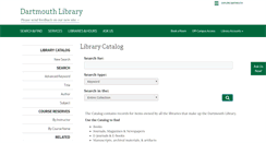 Desktop Screenshot of catalog-lib.dartmouth.edu