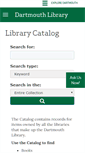 Mobile Screenshot of catalog-lib.dartmouth.edu
