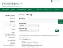 Tablet Screenshot of catalog-lib.dartmouth.edu