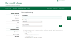 Desktop Screenshot of libcat.dartmouth.edu