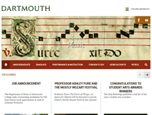 Tablet Screenshot of music.dartmouth.edu