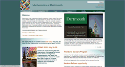 Desktop Screenshot of math.dartmouth.edu