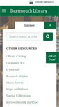 Mobile Screenshot of library.dartmouth.edu