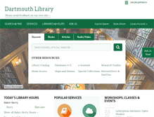 Tablet Screenshot of library.dartmouth.edu