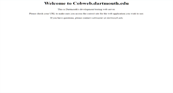 Desktop Screenshot of cobweb.dartmouth.edu