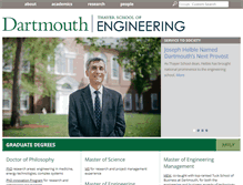 Tablet Screenshot of engineering.dartmouth.edu